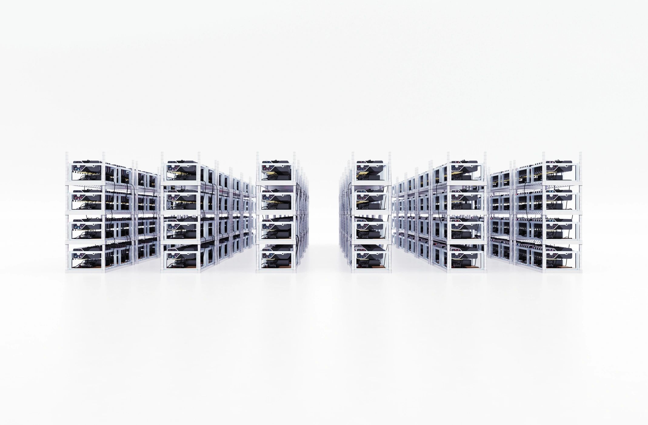 Rows of servers in a large-scale data center